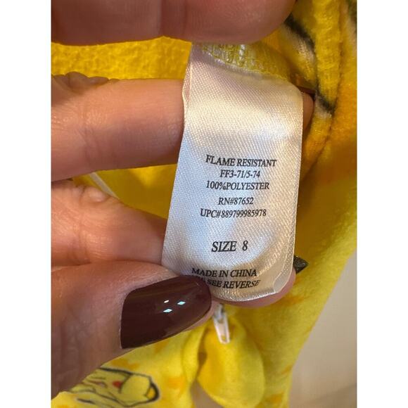 Child Kids Pokemon Pikachu Blanket Sleeper Hooded Pajamas Medium Size 8 - Picture 6 of 6